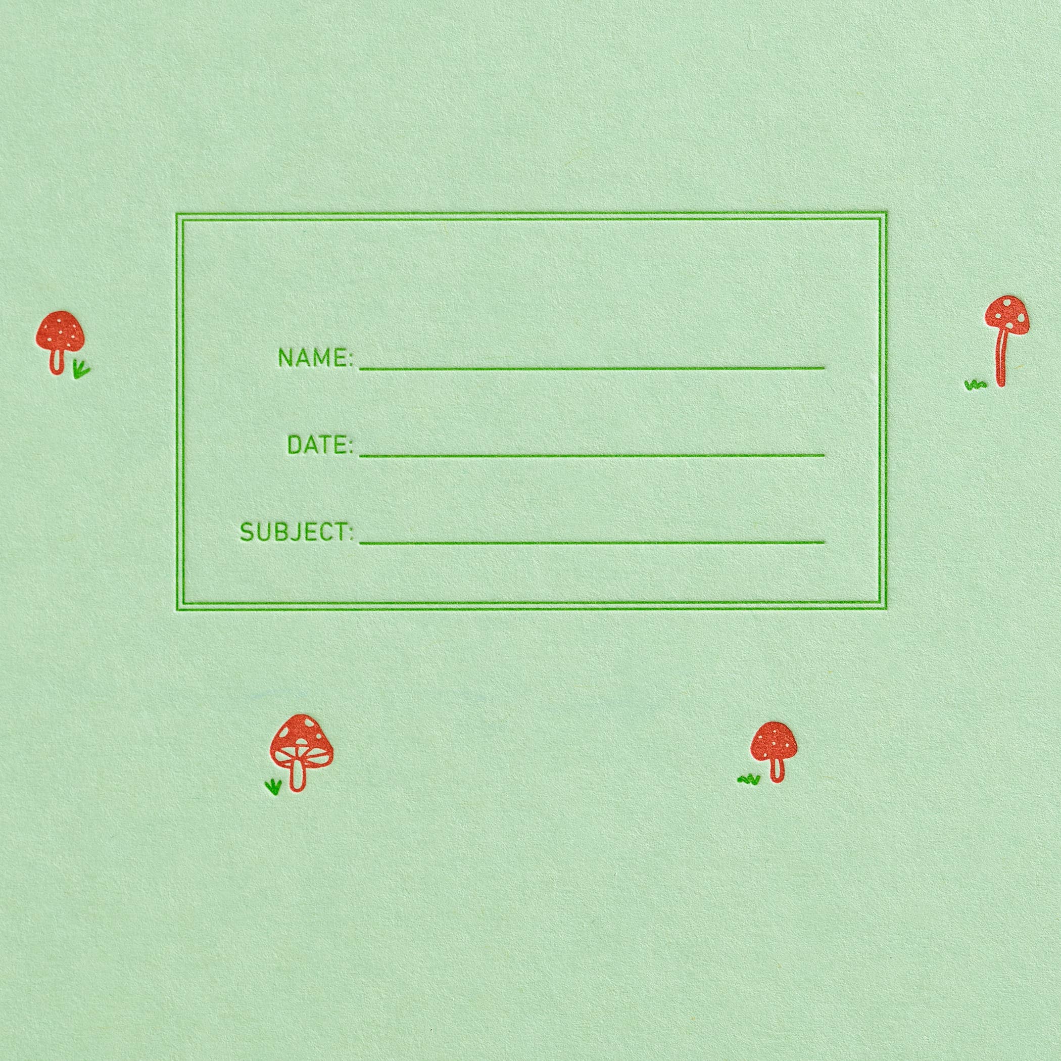 Shorthand Press – wholesale Notebook – Standard Notebook - Mini Mushroom2