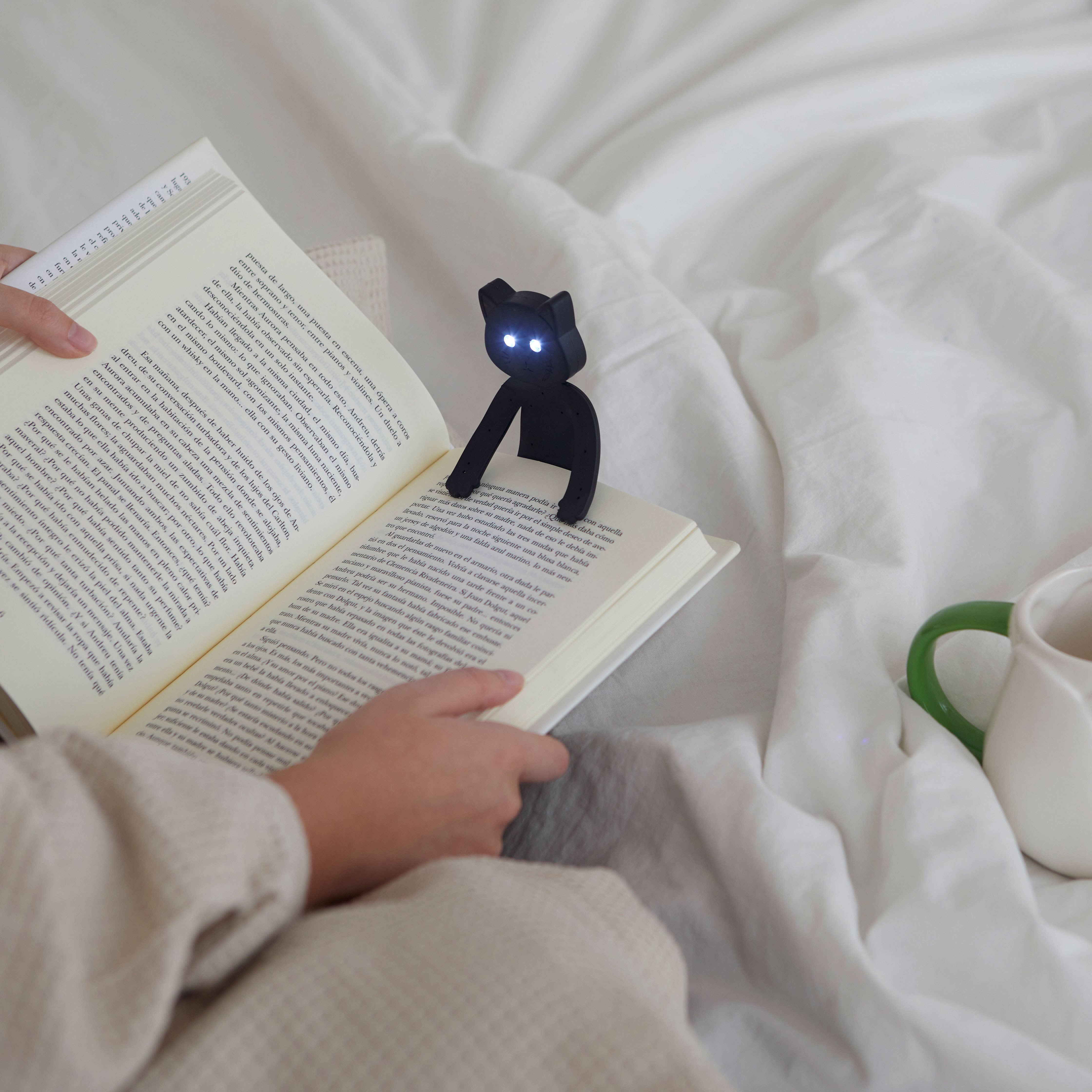 Balvi – wholesale Booklight – Reading light, Meow, black, silicone, 2xCR12203