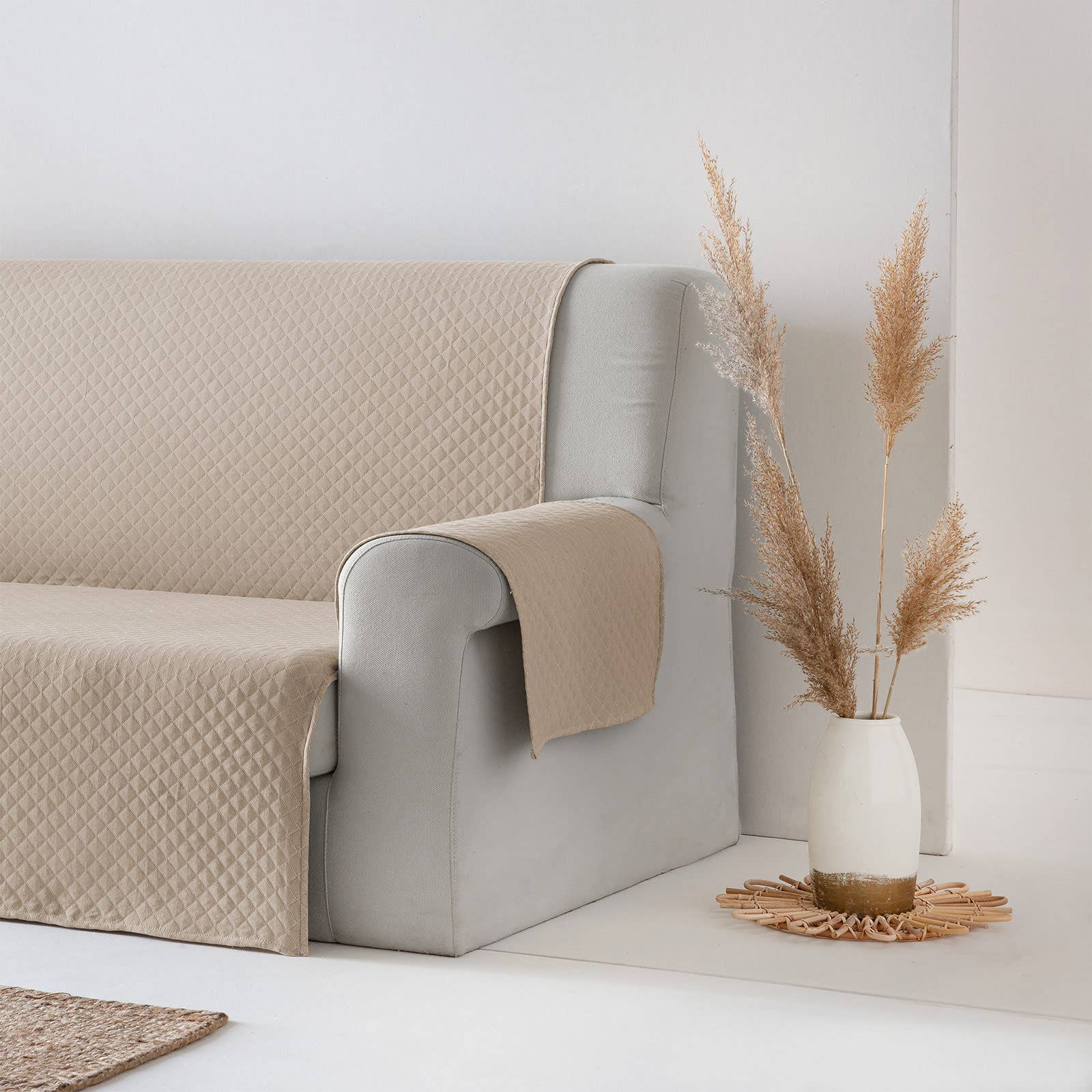 GAMUSI – Capa para cadeira/sofá por atacado – Capa de sofá lisa acolchoada algodão TRIVIAL11