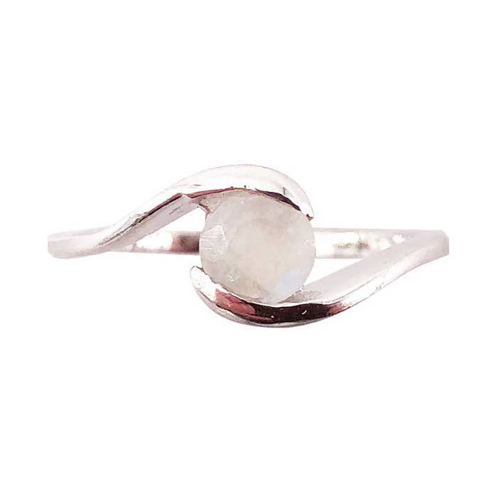 Anillo piedra lunar «Doriane» - plata de ley para venta al por mayor de France Mineraux