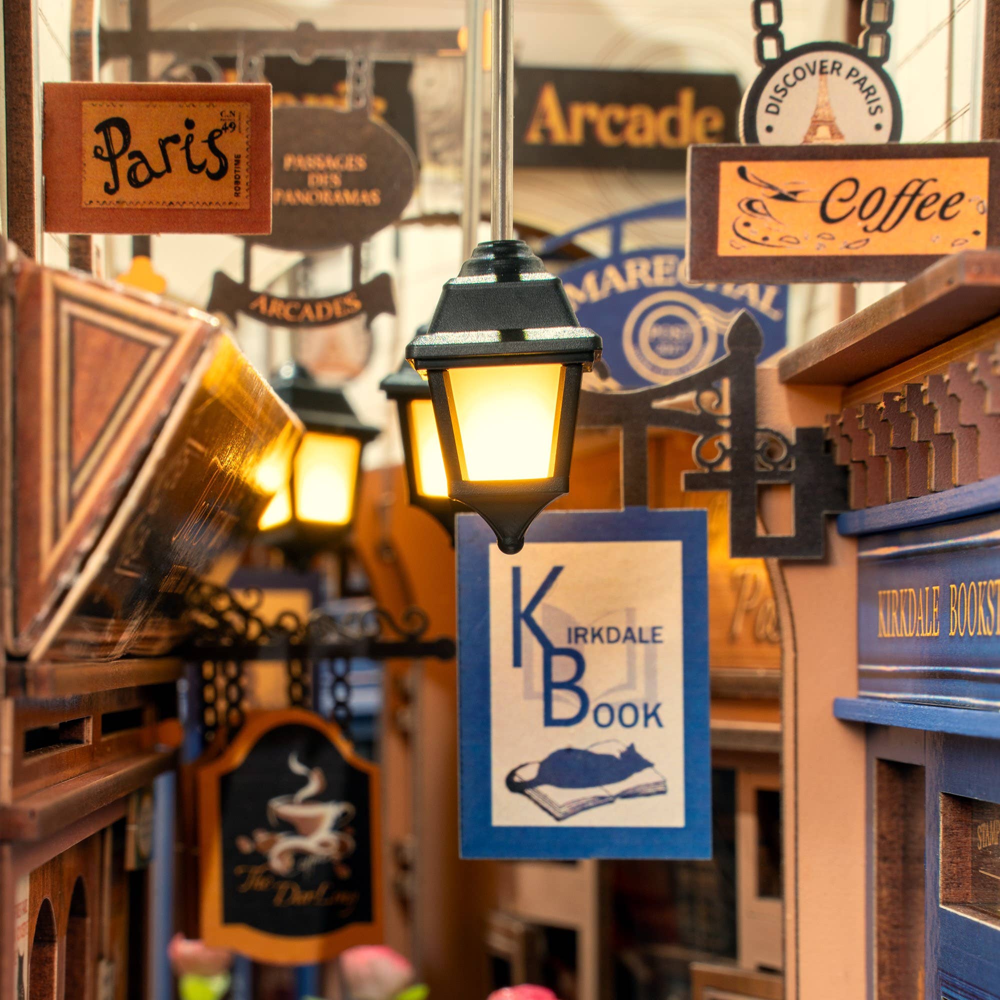 Hands Craft – wholesale Pussel - Barn – Gör-det-själv Bokvrå Kit: Paris Arkad Date med Dammskydd6