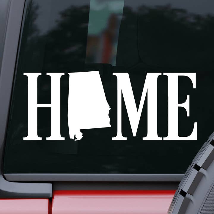 Alabama Home Car and Laptop Decal for wholesale by AO Designs LLC