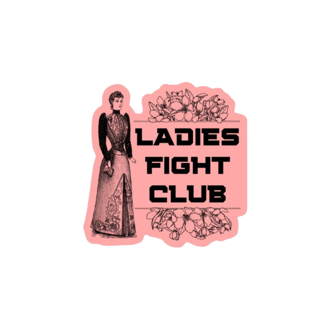GetBullish – Adesivo por atacado – Etiqueta Vinil Sticker Senhora Fight Club 3in x 3in0