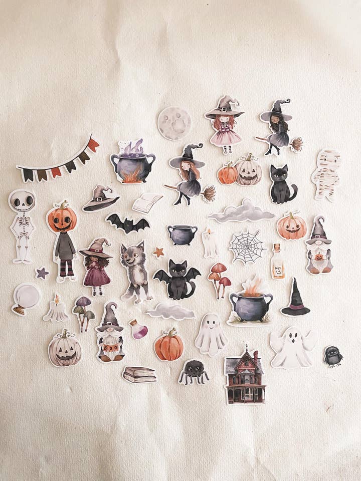 40 Halloween-klistermärken för skräpjournal för wholesale av Chapteries