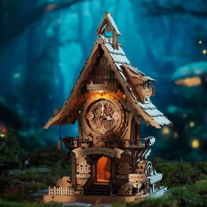 Robotime - Wholesale DIY Craft Kit - LC901 Cuckoo Clock - Natural Wood4