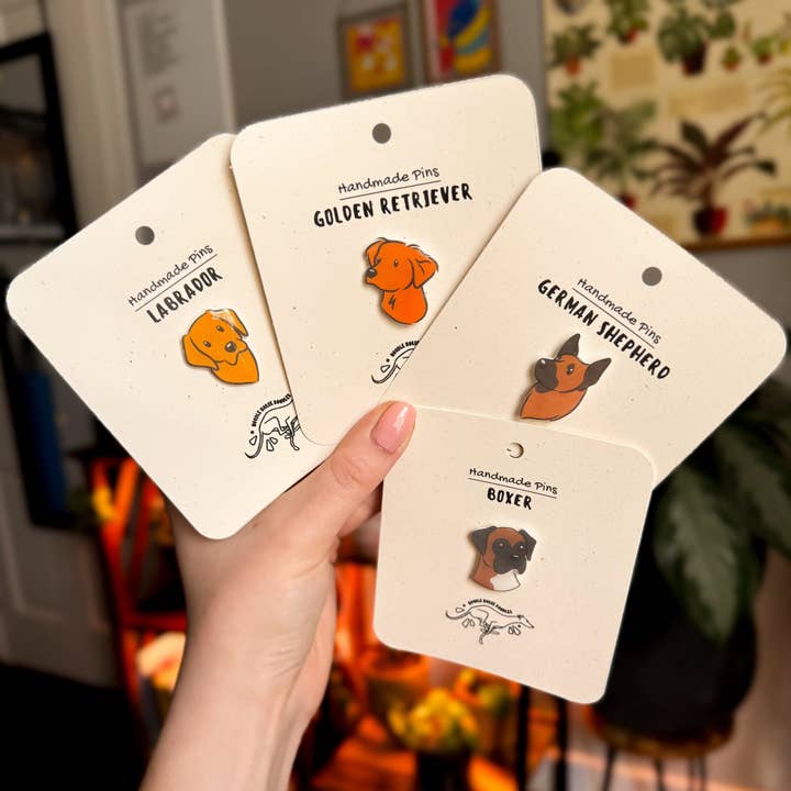 Alfileres para perros hechos a mano personalizados (pedido anticipado) para venta al por mayor de Noodle Horse Doodles