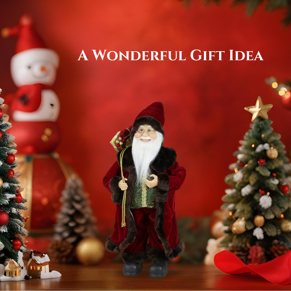 SINT - Wholesale Christmas Decoration - SINT 18 Inch Christmas Standing Santa Claus Doll Statue Figurine Ornament1