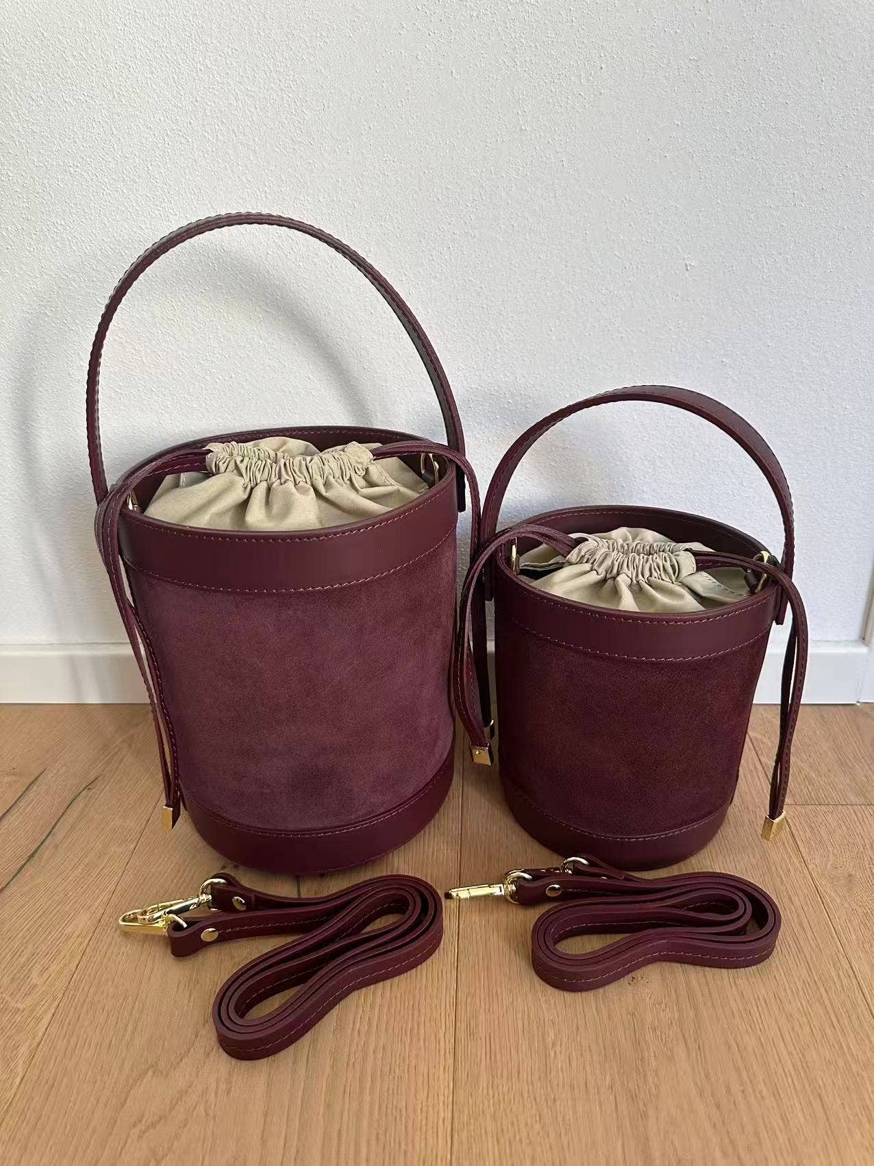 Zhade - Wholesale Drawstring Bag - Women's - HELENA- suede bucket9