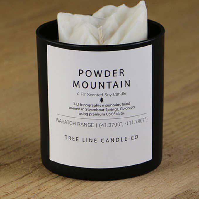 Powder Mountain Candle for wholesale by Tree Line Candle Co