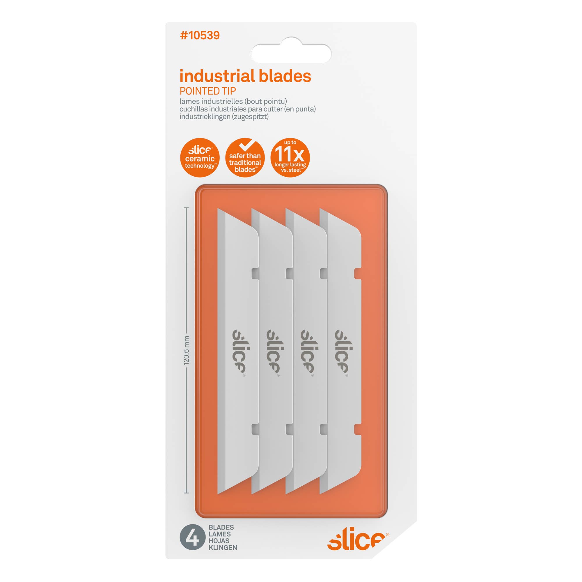 Slice - Wholesale Kitchen/Utility Knife - Industrial Blades, Pointed Tip - 4/Pack0