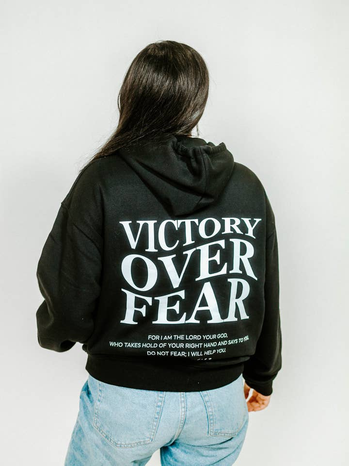 Victory Over Fear Pullover Hoodie for wholesale by The Good News Apparel