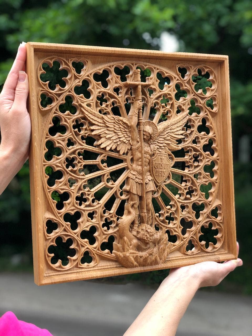 KozakWorkshop – Engroshandel 3D-vægkunst – Ærkeenglen Michael kristen håndlavet dekoration personlig gave20