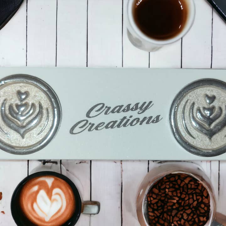 Cappuccino Art Stud Earrings for wholesale by Crassy Creations