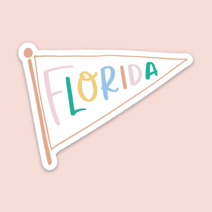 Autocollant Rainbow Florida pour la vente par Declaration & Co