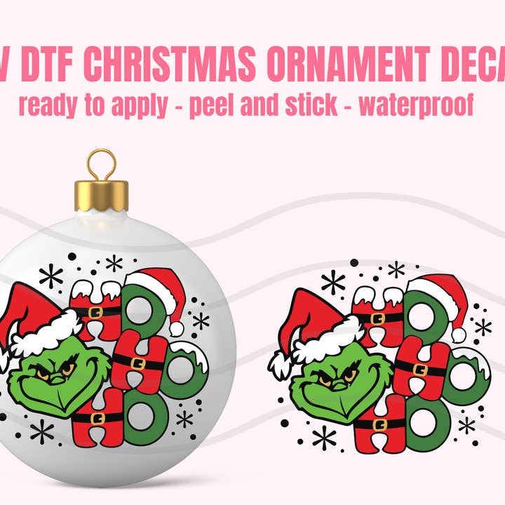 UV DTF Christmas Ornaments #024 for wholesale by One Stop Cups