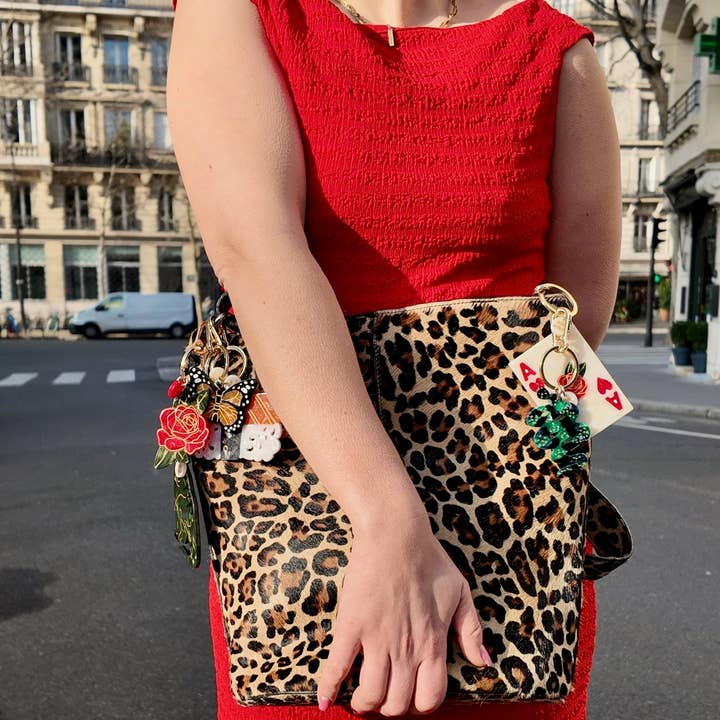 Solar Eclipse - Wholesale Keychain - Women's - Hand-painted Rose Bag Charm + Keychain | Eco-Friendly 2