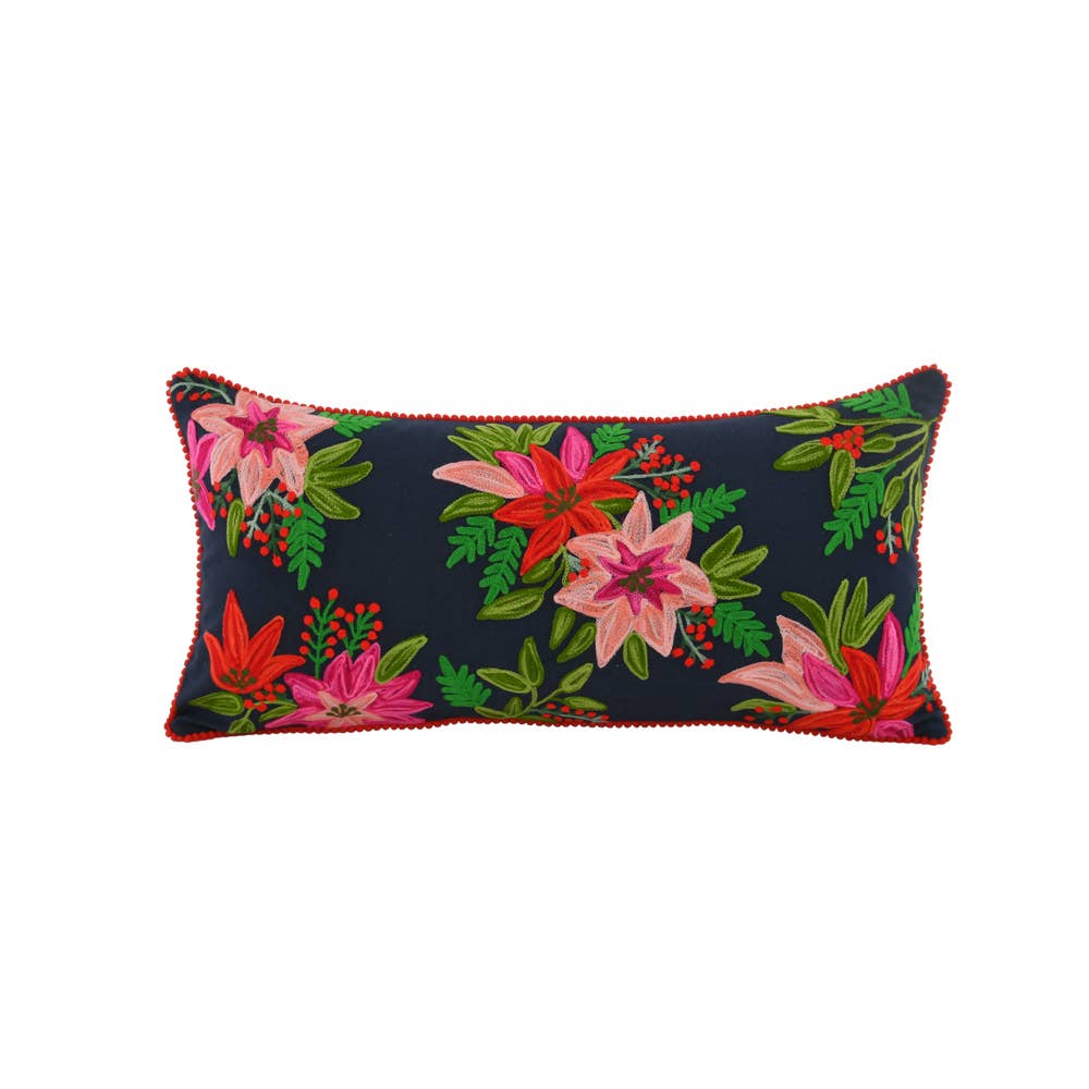 Karma Living - Venta al por mayor Cojín decorativo - 2ABXMCC1224_BLRD Set/2 ALMOHADAS NAVIDEÑAS AZUL MEDIANOCHE 12X241