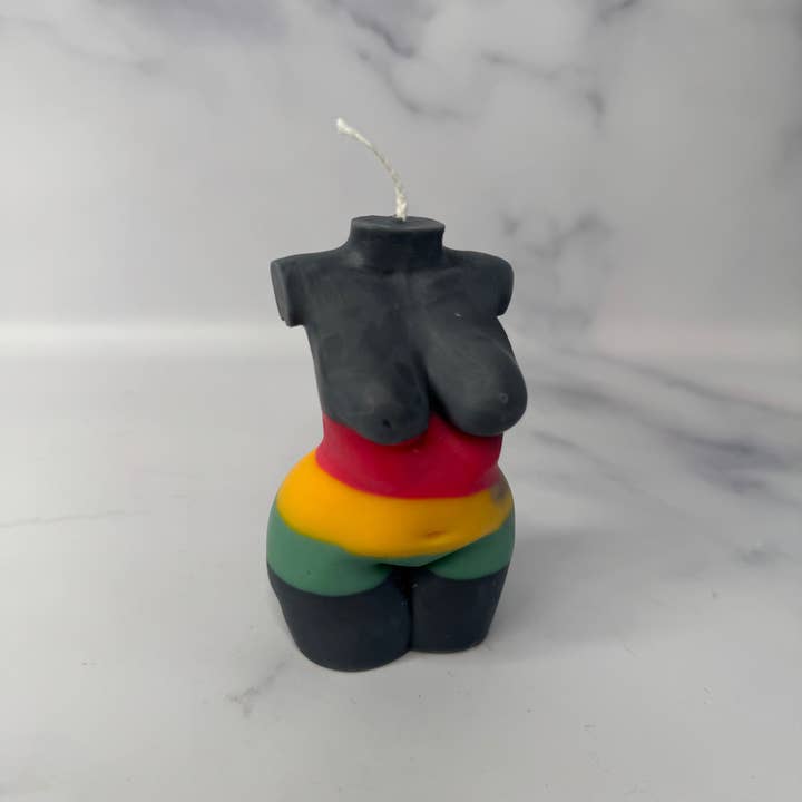 Limited edition Juneteenth goddess body candles for wholesale on Faire