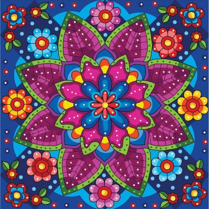Flower Mandala Diamond painting Art kit for wholesale by JaCaRou Puzzles Inc.