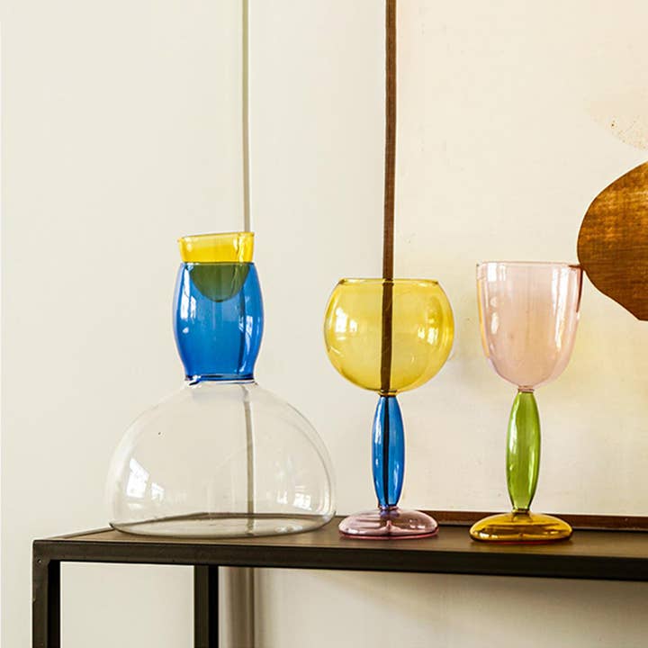 TUTU Home - Wholesale Wine Glass - "Sweet" Green Pink Burgundy Wine Glass 420ml1