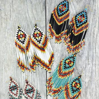 Native american 2025 fringe earrings