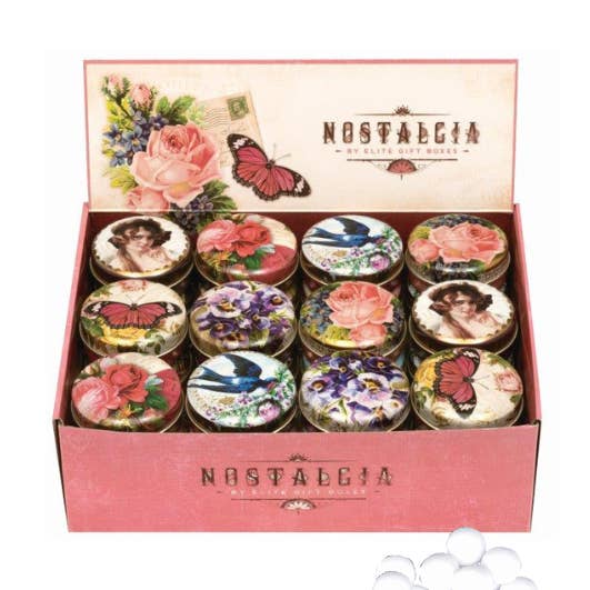 Tin Treats - Wholesale Decorative Box - Nostalgia - Small Round Tin with Mint Imperials0