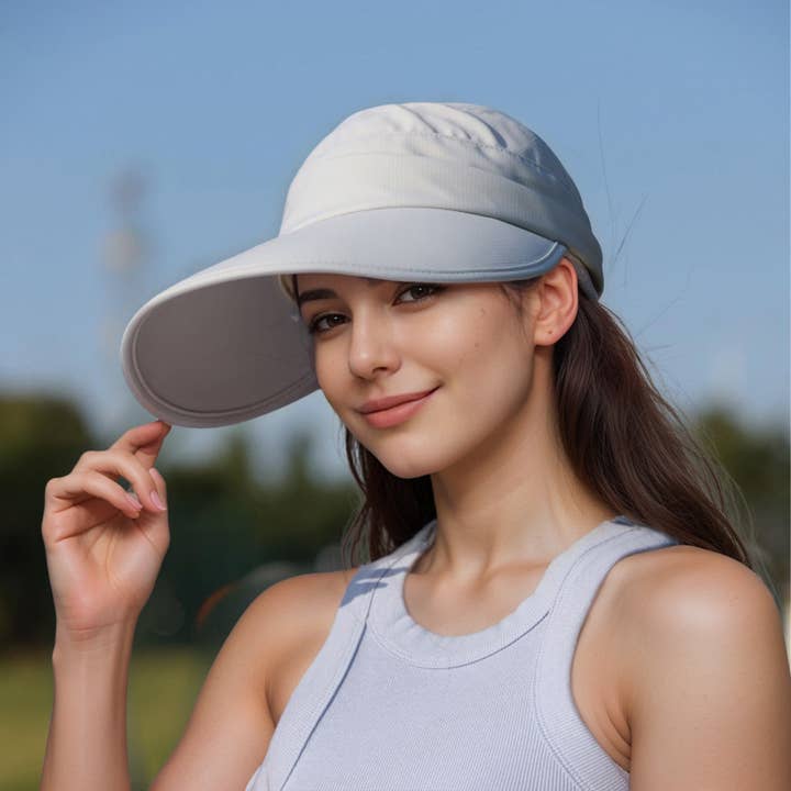 AK Brand - Wholesale Visor - Women's - Sporty Wide Brim Sun Visor Adjustable UV Protection Hat11