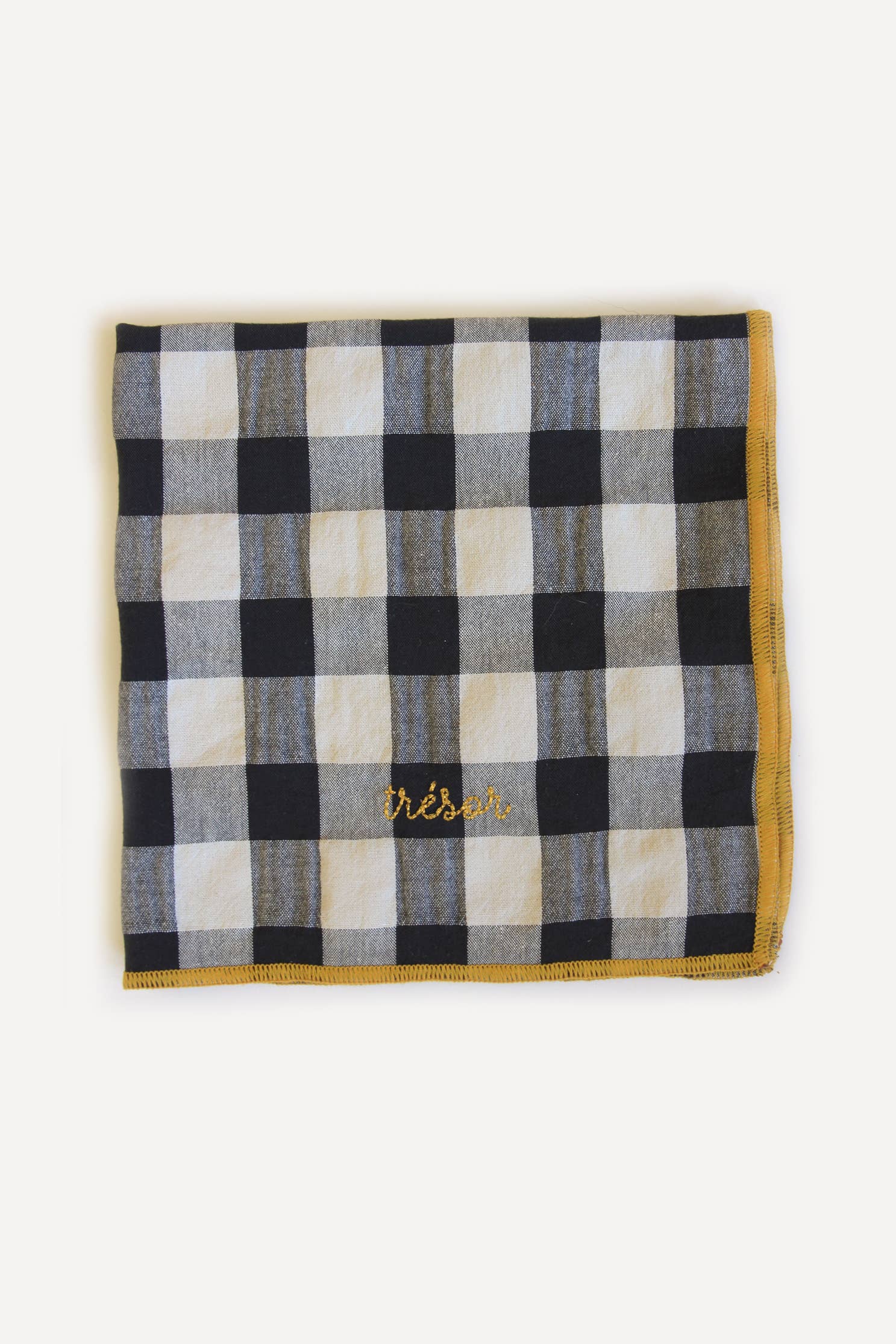 BARNABÉ AIME LE CAFÉ - Wholesale Dinner & Cloth Napkin - Gichy plaid and embroidery napkins6