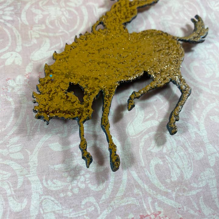 Whimsies - Wholesale Magnet - Wyoming bronc magnet bronc rider rodeo horse Yellowstone4