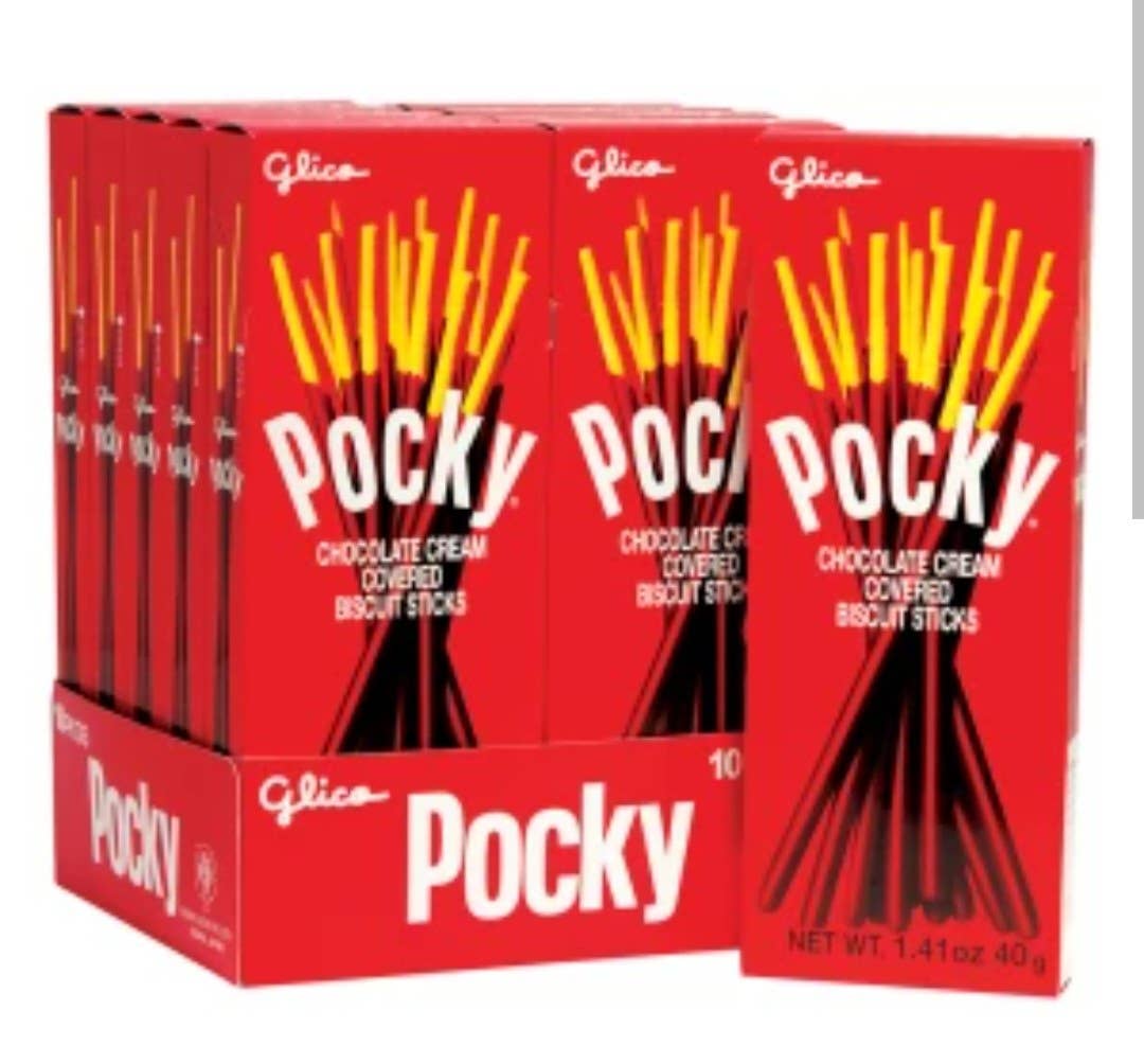 Majestic Wholesale - Wholesale Chocolate Covered Sweets - Pocky Chocolate Covered Cookie Sticks, 1.41oz Box, 20ct0