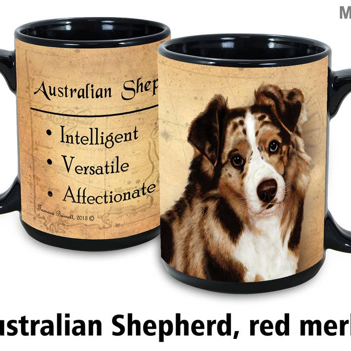 Pet Gifts USA, LLC - Wholesale Coffee Mug - 15oz Australian Shepherd Red Merle My Faithful Friend Mug