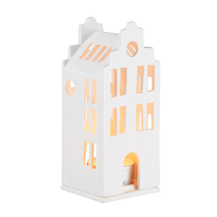 Räder - Wholesale Decorative Tabletop Object - Village House - Canal House Stepped Gable Roof - 5.3"2