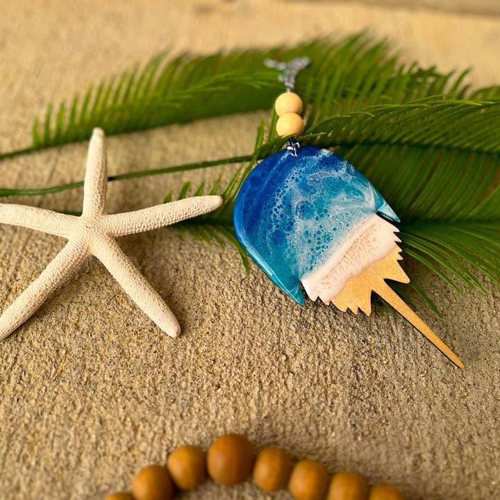NMinnick Designs - Wholesale Ornament - Horseshoe Crab Ocean Resin Ornament10