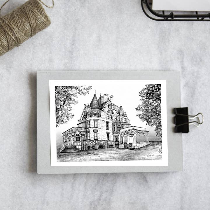 Frick Mansion - Note Card for wholesale by KLoRebel Art Co.
