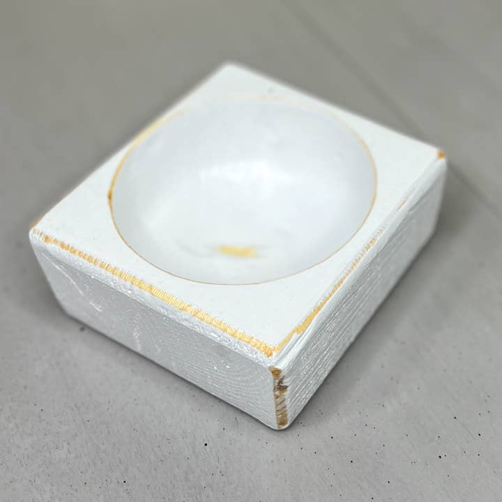 Wood Bowl Candle Supply - Venta al por mayor Candelabros - Molde cuadrado para queso con 1 agujero, cuenco de madera listo para velas, 5.5 x 5.5 pulgadas