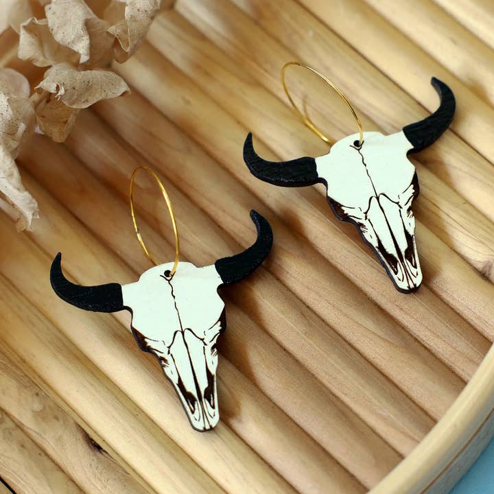 Aros con forma de calavera de bisonte para venta al por mayor de Le Chic Miami