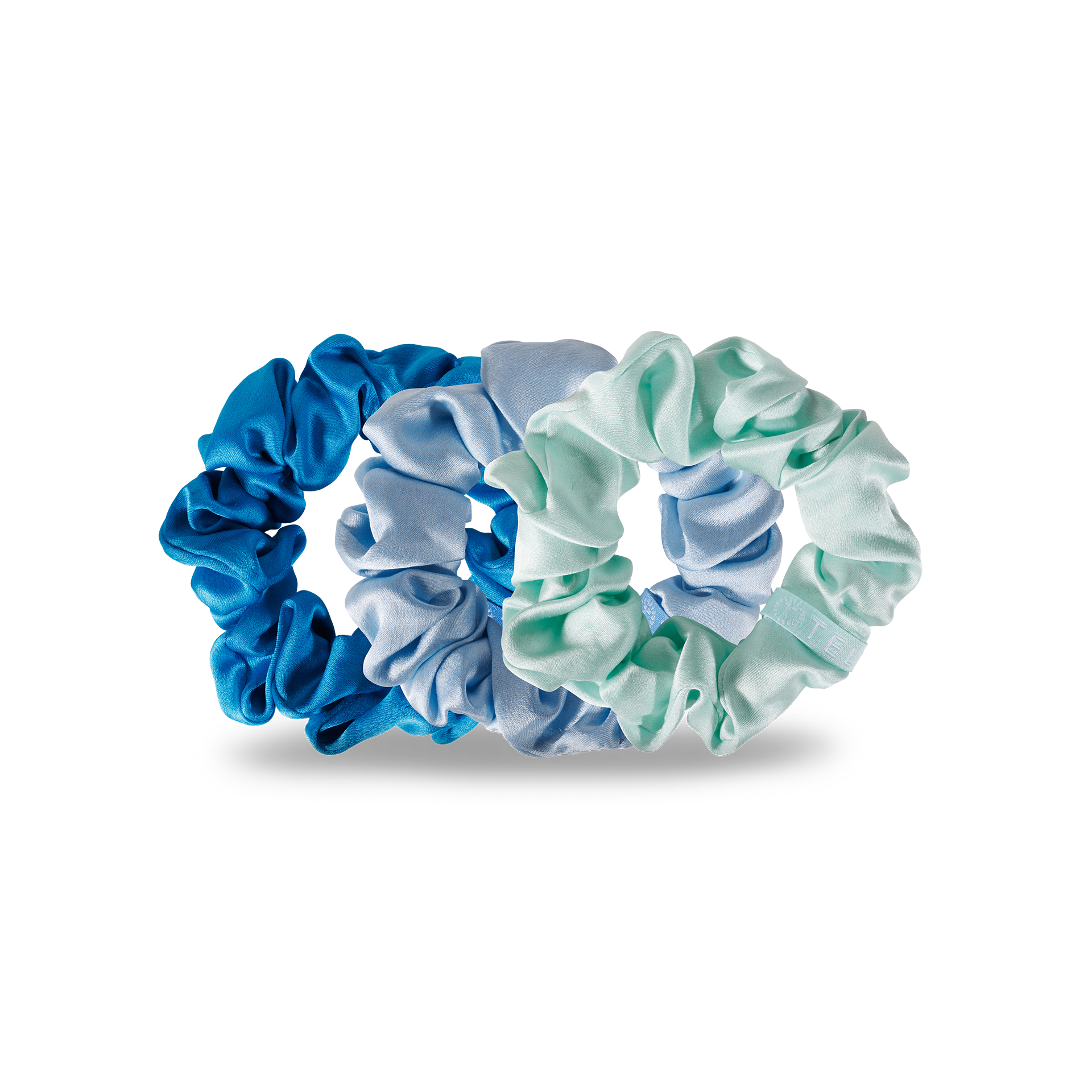 TELETIES - Wholesale Scrunchie - Women's - Silk Hair Scrunchie | Large | Blue My Mind 1