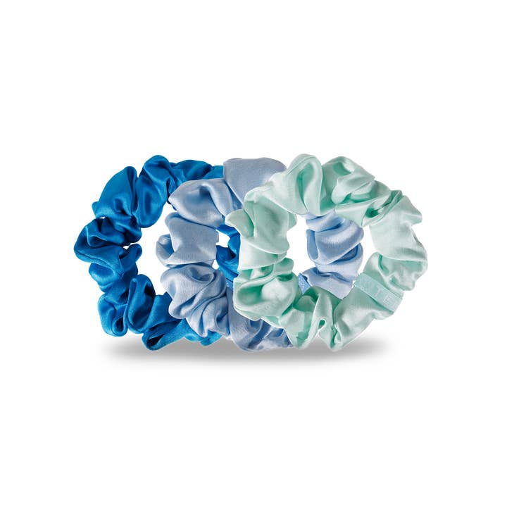 TELETIES - Wholesale Scrunchie - Women's - Silk Hair Scrunchie | Large | Blue My Mind 1