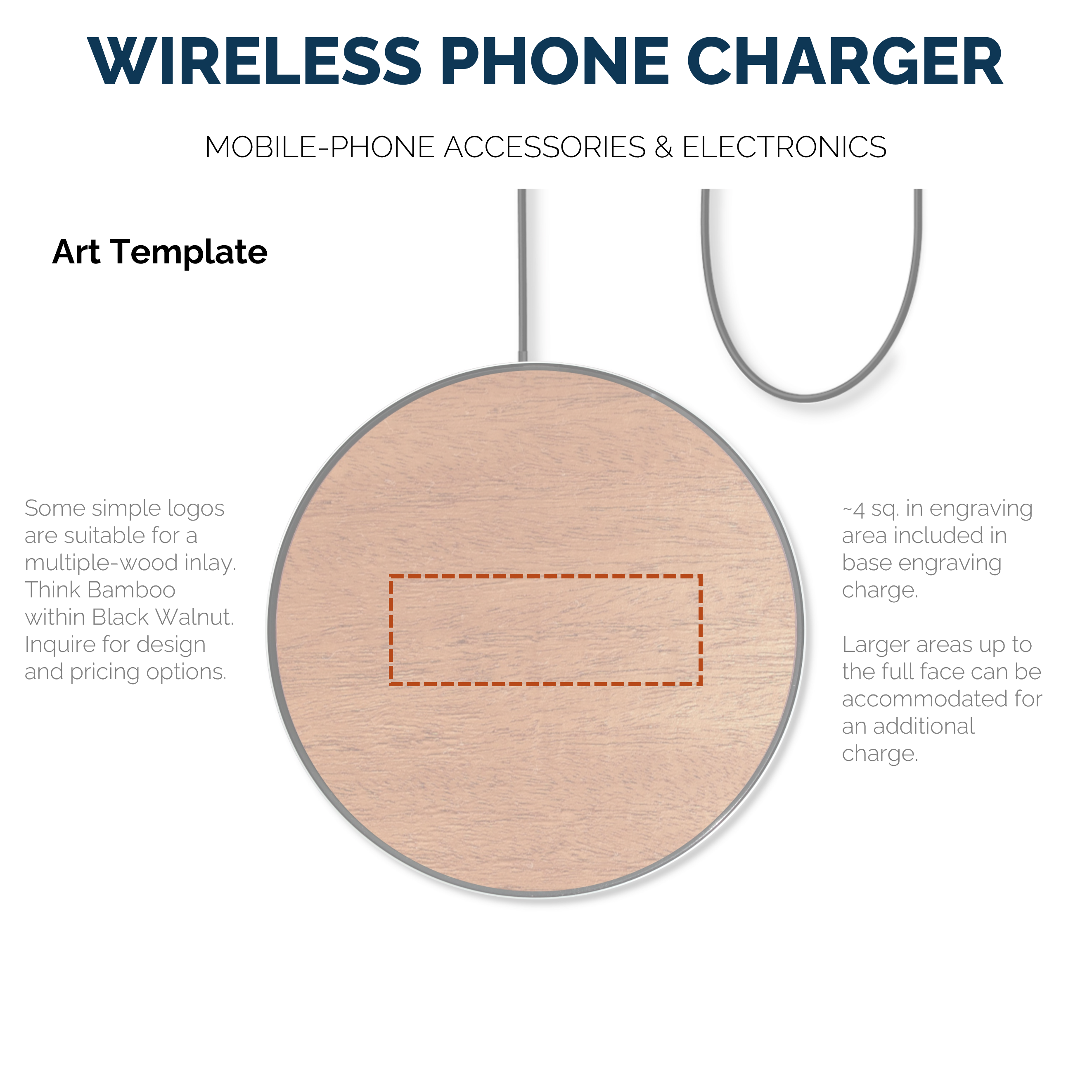 WUDN Handcrafted – Engroshandel Skærmbeskytter til telefon – Tilpasningsbar trådløs Qi hurtigoplader i træ1