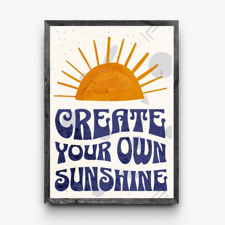 Create Your Own Sunshine wall art colour print. for wholesale by HOARE