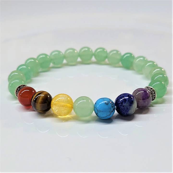 8 mm Chakras/Groene Aventurijn armband voor wholesale door Best South Gems
