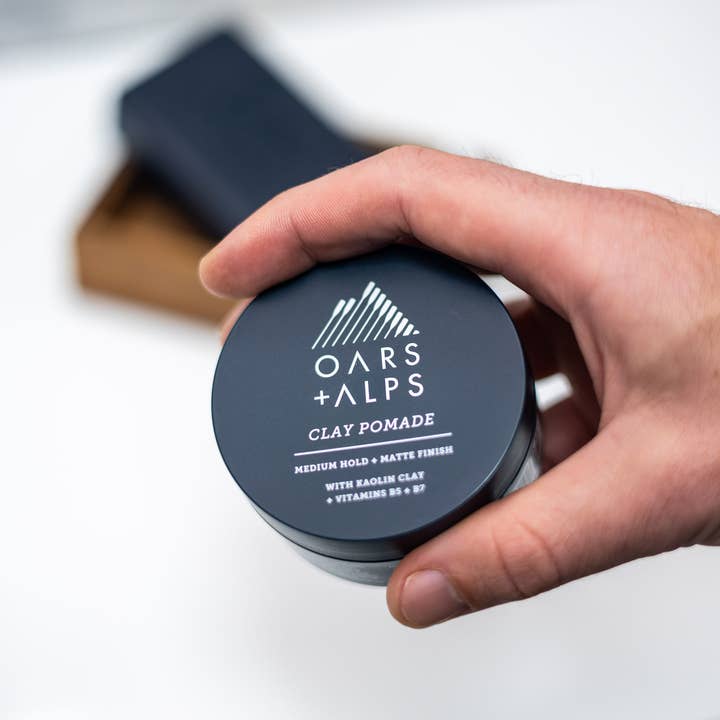 Oars + Alps - Vente Pommade pour cheveux – homme - Pommade d'argile pour hommes, avec Kaolin + Bentonite, Finition Mate4