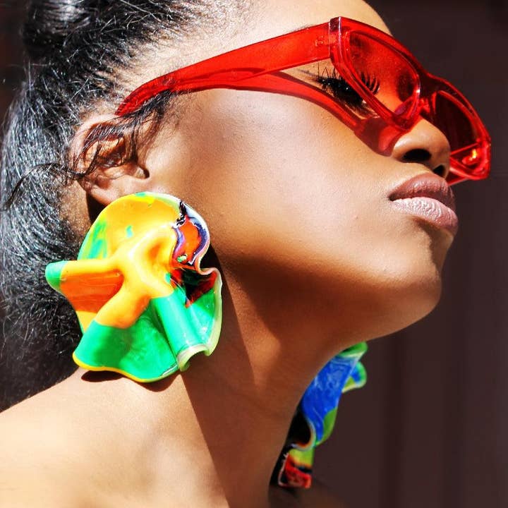 AND-MADE by Hand - Vente Boucles d'oreilles pendantes - LEXI Clou Classique - Toutes les Couleurs18