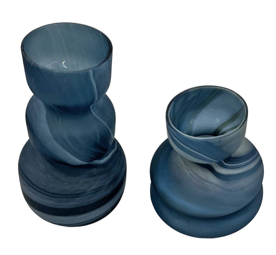 2626 Designs – Vaso por atacado – Vaso Moderno Decorativo em Vidro Artesanal Azul5