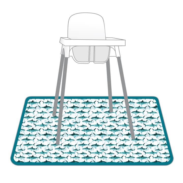 Shark Attack - Splash Mat - A Waterproof Catch-All for wholesale by BapronBaby