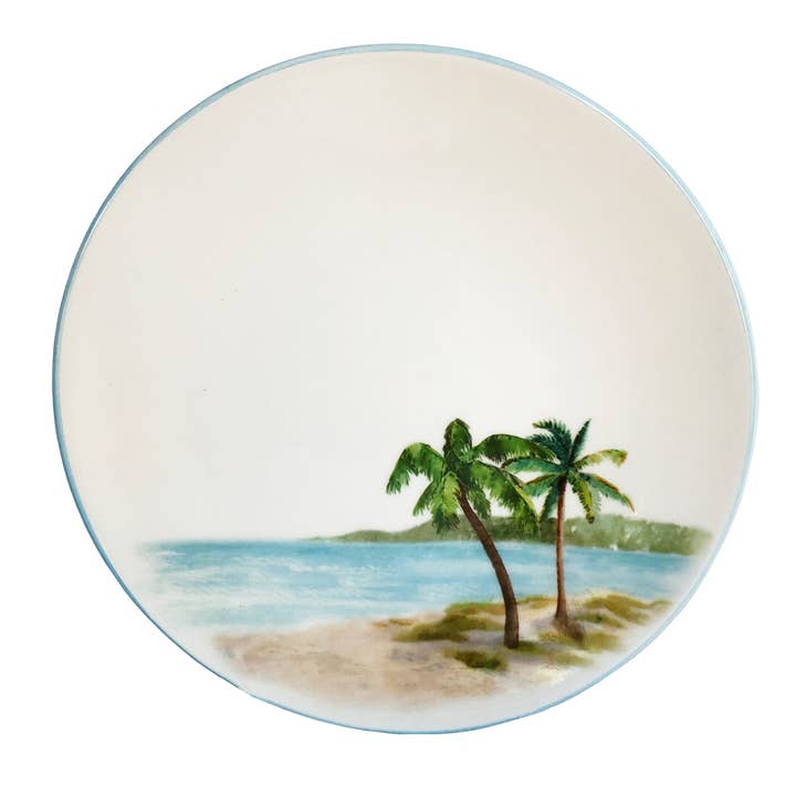 Palm Breezes Salad/Dessert Plates 8"d (set of 6) for wholesale by Abbiamo Tutto
