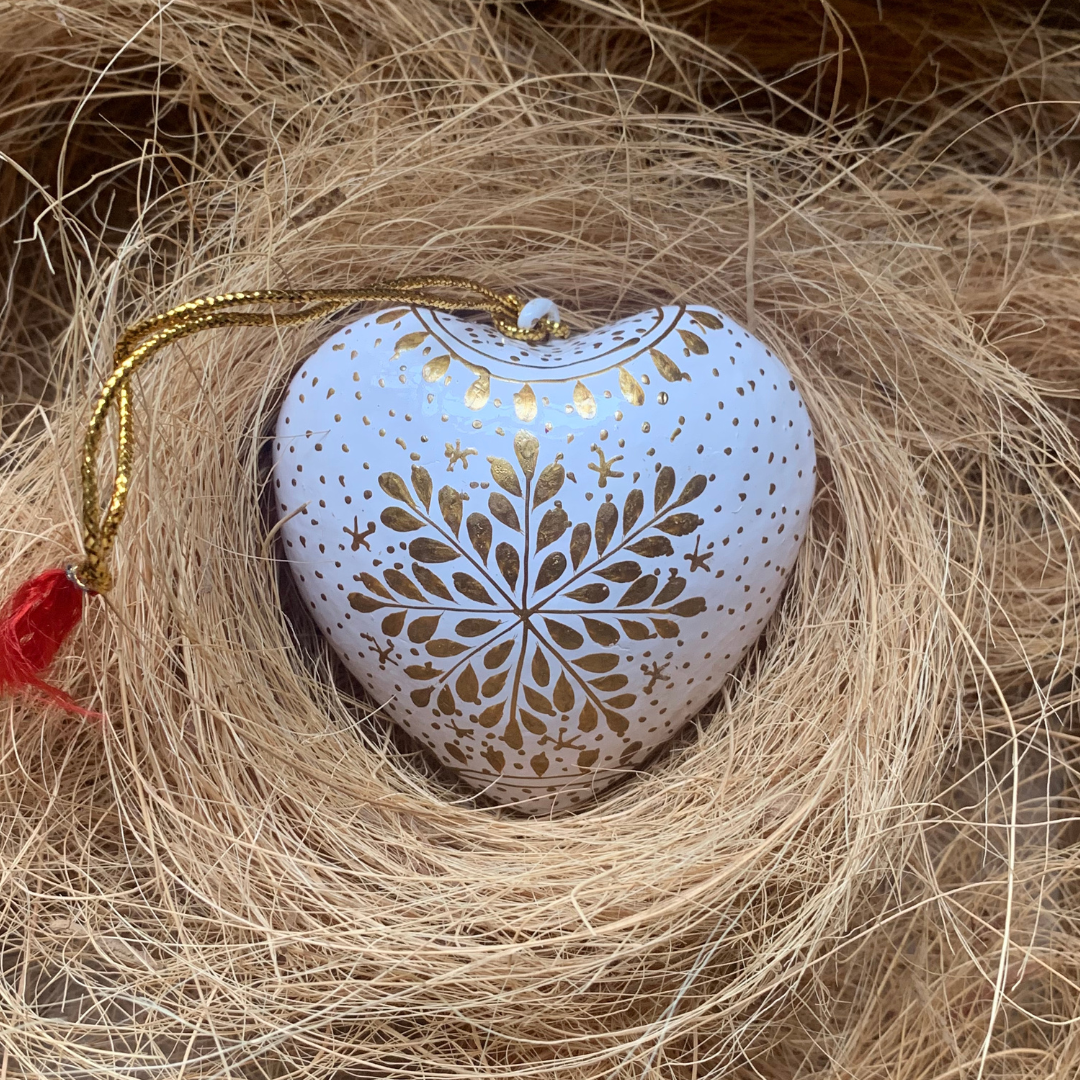 Dalit Goods Co - Venta al por mayor Adornos - Copo de Nieve de Oro Blanco de Navidad - Bola Colgante de 2 o 3"6