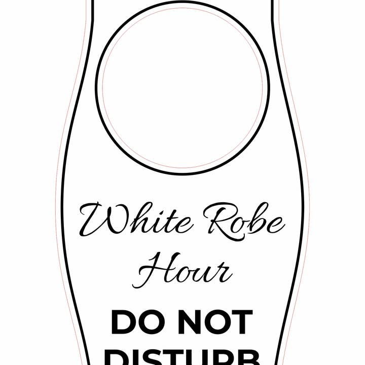 Pancarte de porte personnalisée "Heure de la robe blanche Ne pas déranger" pour la vente par All Quality