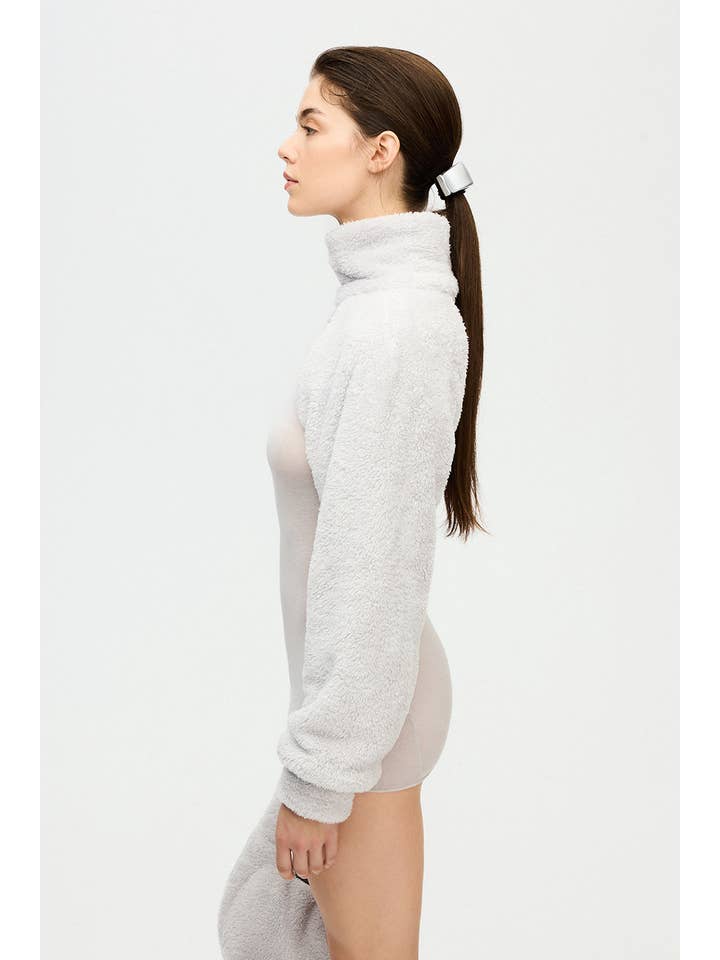 IKIKIZ ONLINE - Wholesale Blouse - Women's - Grey Sherpa Bolero Blouse