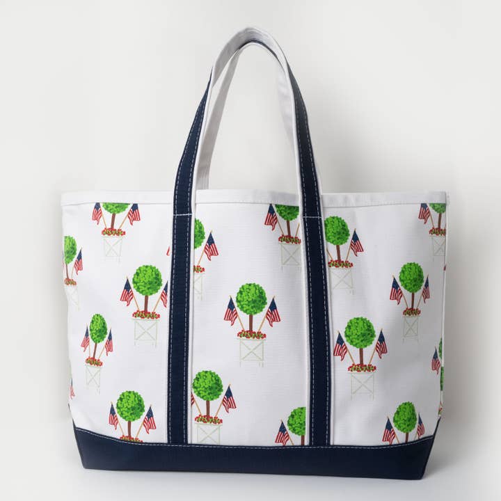 Crab & Cleek - Wholesale Tote Bag - Women's - WH Hostess+ C&C Patriotic Topiary